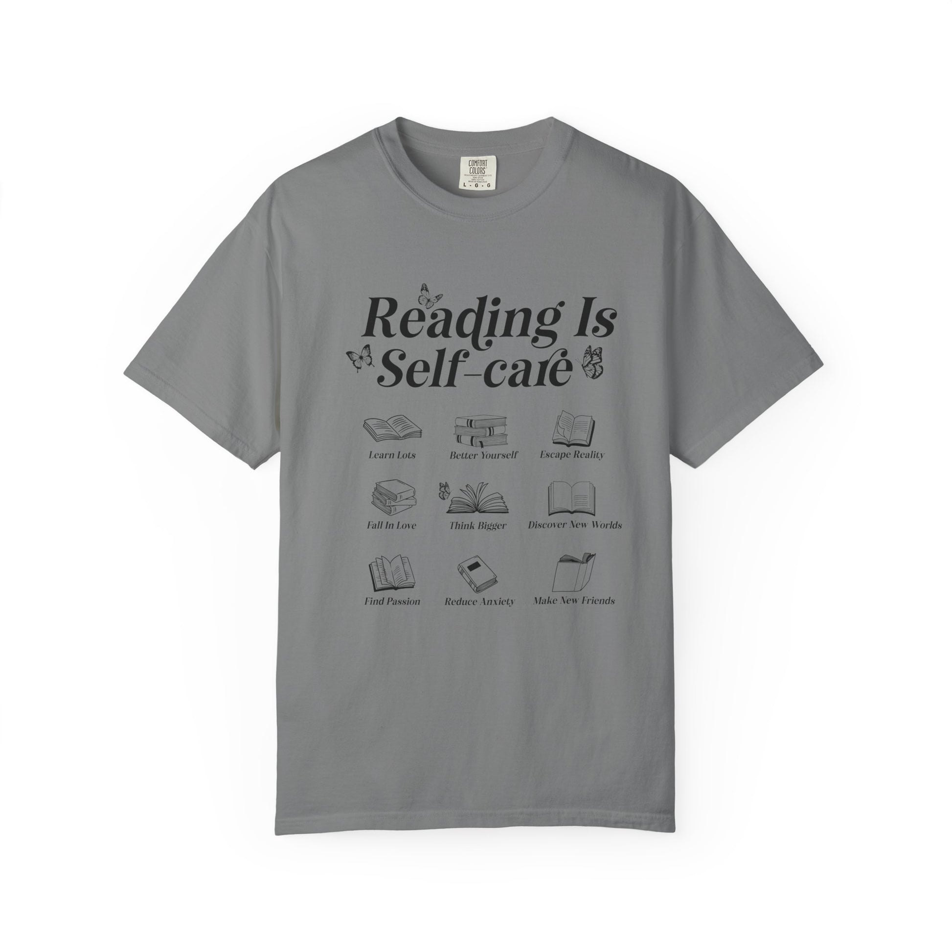 Book Lover Tee, Relaxation Vibes Shirt, Mindfulness Gift, Cozy Reading Top - PopCultureByDesign36