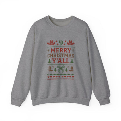 Country Christmas Sweatshirt, Western Holiday Crewneck, Ranch Winter Sweater, Cozy Xmas Jumper, Festive Cowgirl Pullover, Yeehaw vibes