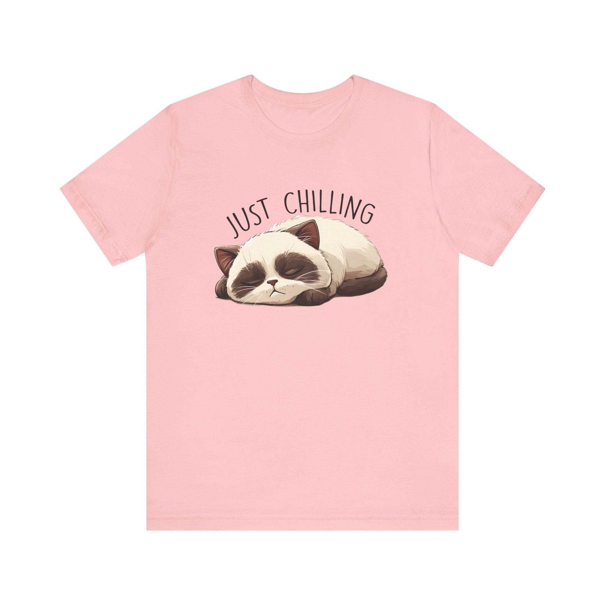 Just Chilling, Lazy Cat Shirt, Cute Cat Shirt, Cat Lover Gift, Funny Cat Shirt - PopCultureByDesign36
