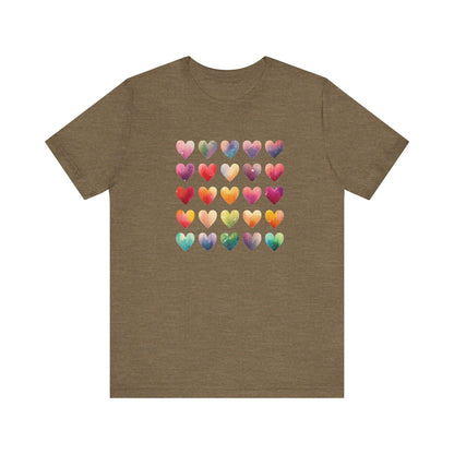 Bohemian Artsy Watercolor Shirt, Watercolor Tee, Watercolor Heart Tee - PopCultureByDesign36