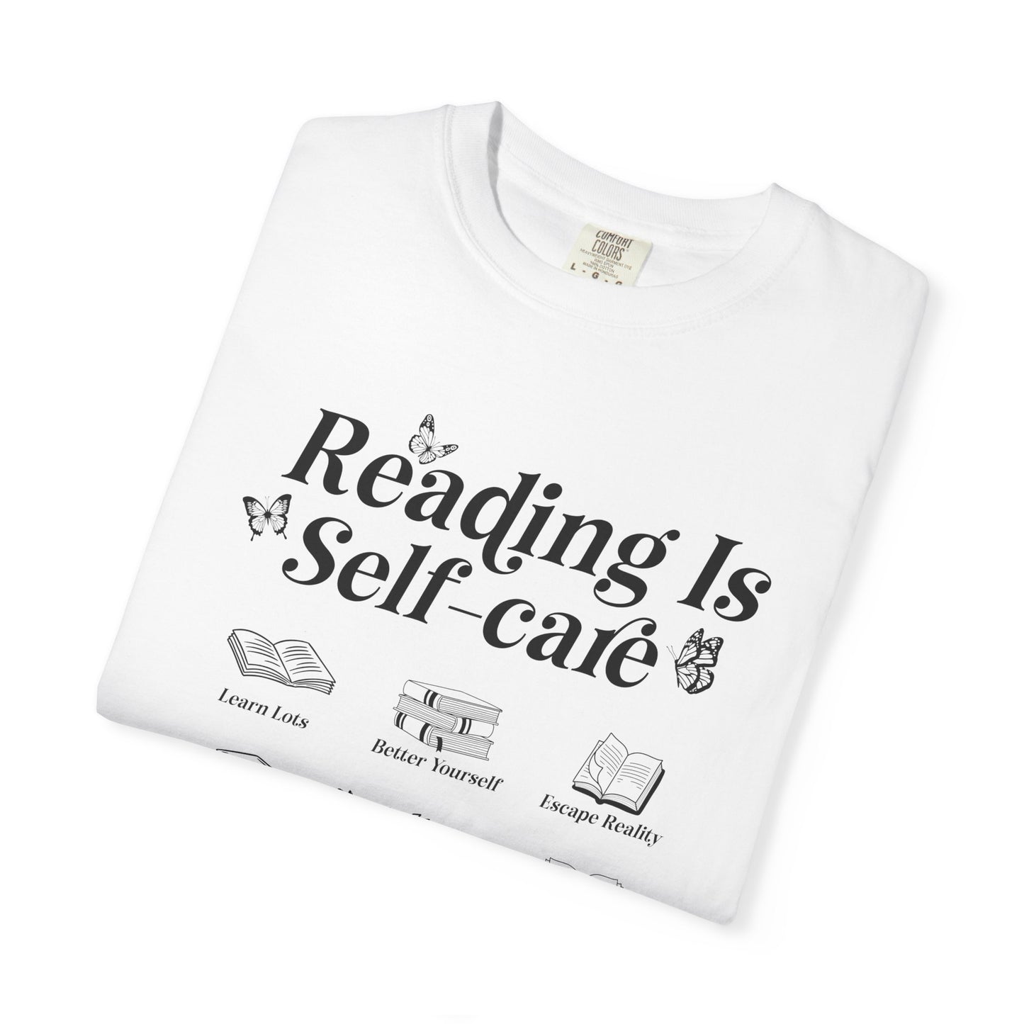 Book Lover Tee, Relaxation Vibes Shirt, Mindfulness Gift, Cozy Reading Top - PopCultureByDesign36