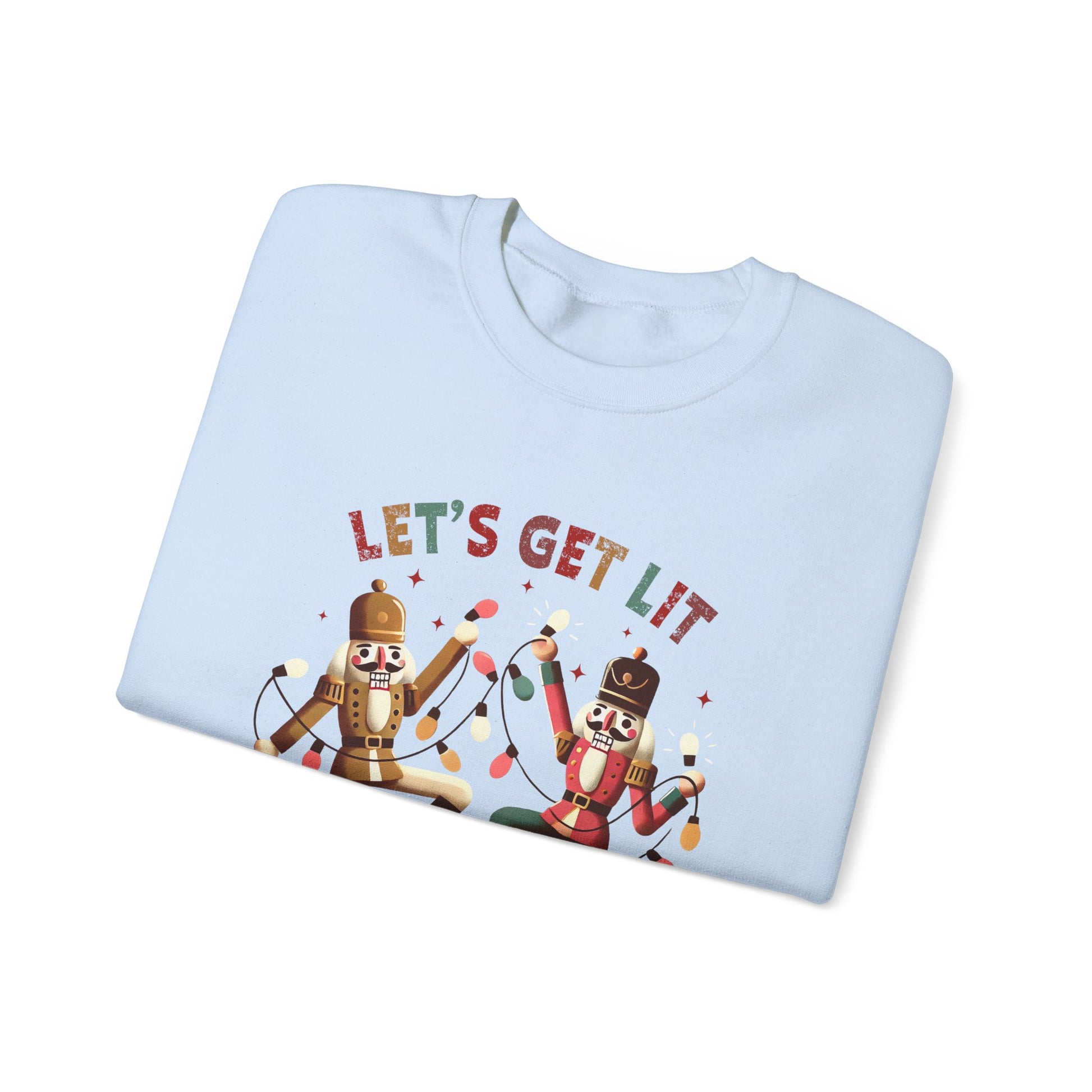 Let's get lit sweatshirt , Funny nutcracker Christmas shirt, Funny nutcracker - PopCultureByDesign36