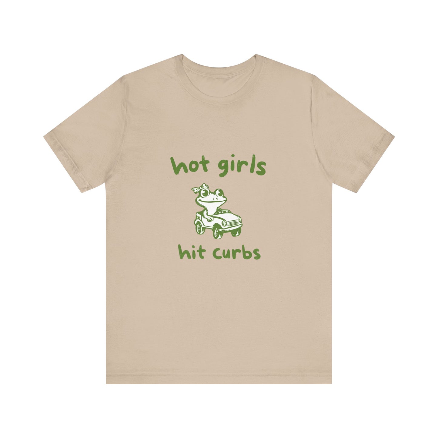 Hot Girls Hit Curbs Shirt, Funny Meme Graphic Tee, Y2K Vintage Humor - PopCultureByDesign36