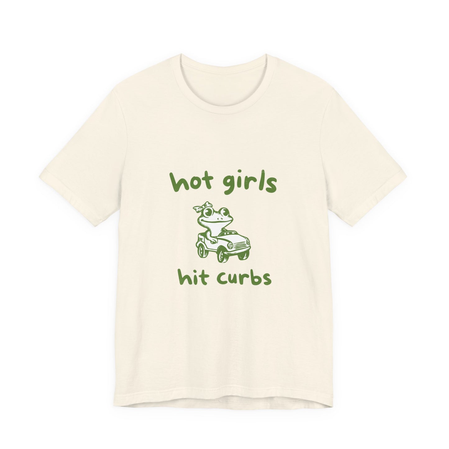 Hot Girls Hit Curbs Shirt, Funny Meme Graphic Tee, Y2K Vintage Humor - PopCultureByDesign36