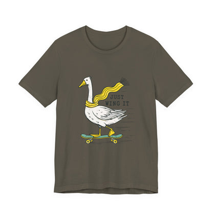Pun Humor Bird Tee, Bird Lover Gift, Funny Bird Shirt, Skateboard Goose - PopCultureByDesign36