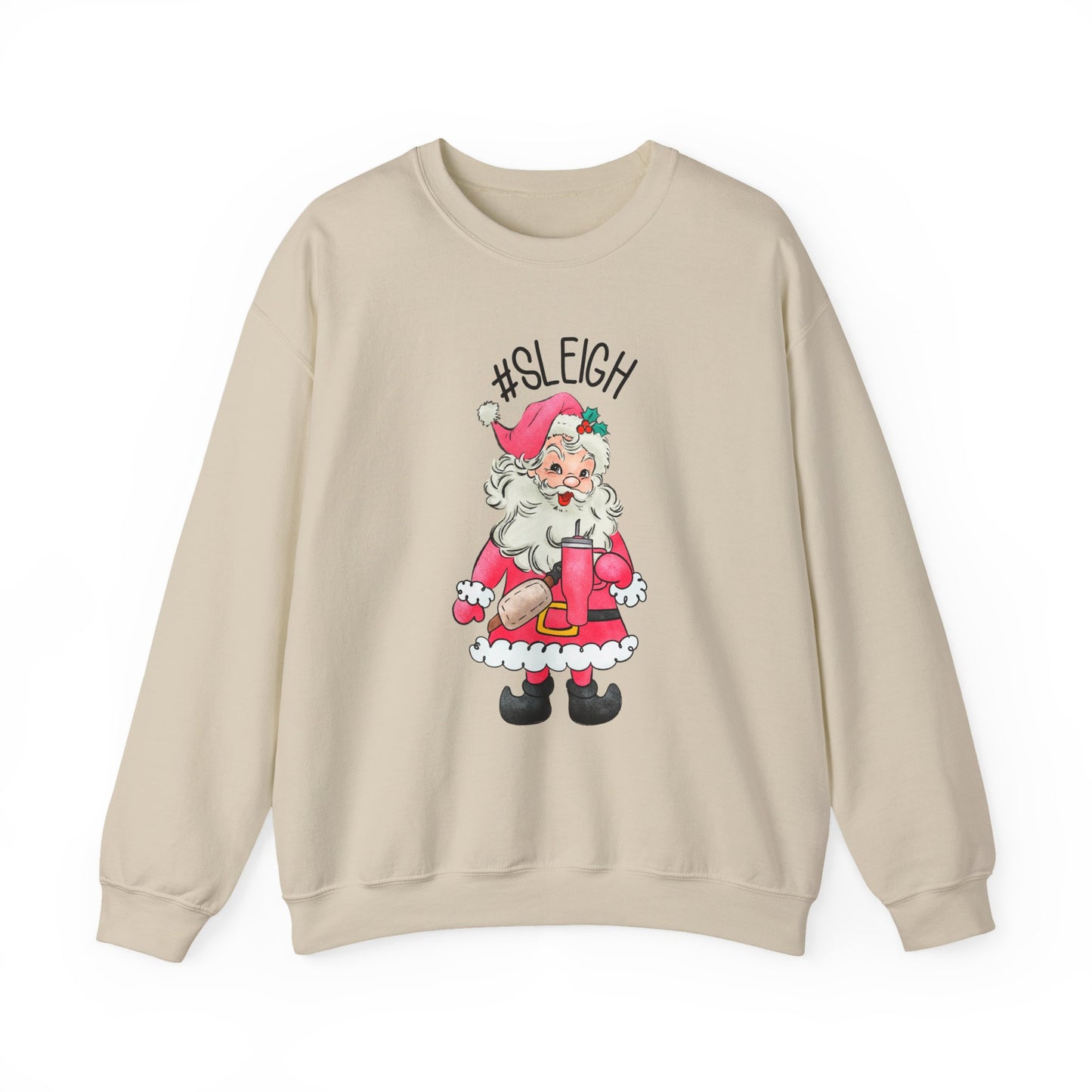 Sleigh santa, Retro Santa Sweater,Vintage Santa Christmas Sweatshirt - PopCultureByDesign36