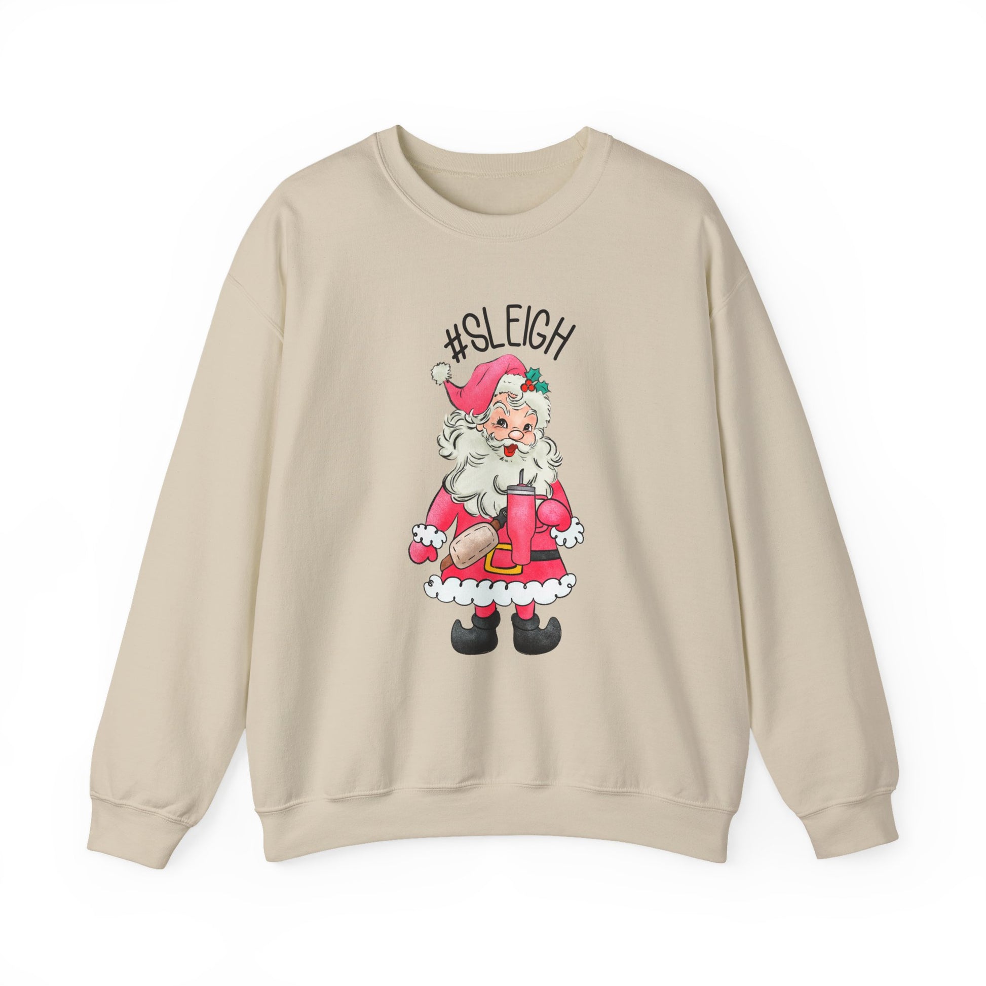 Sleigh santa, Retro Santa Sweater,Vintage Santa Christmas Sweatshirt - PopCultureByDesign36