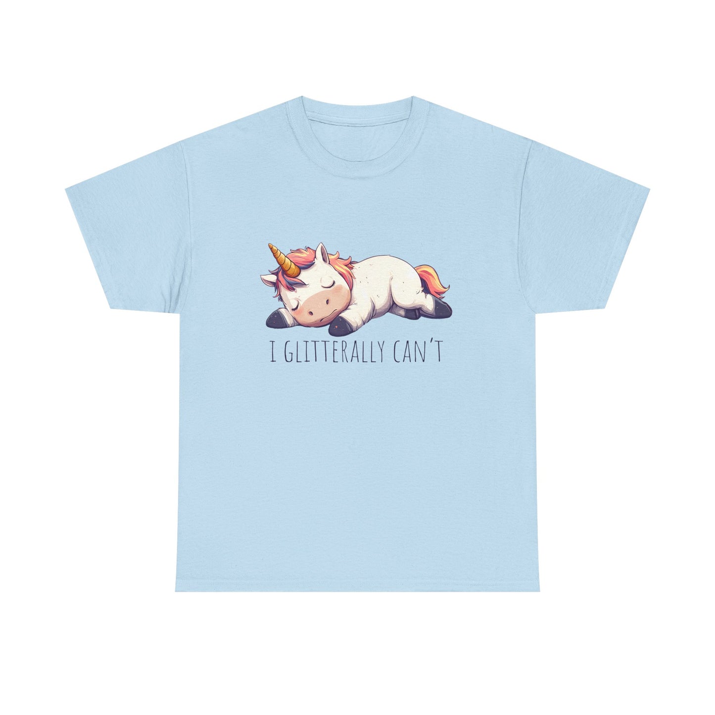 I glitterly can't, cute unicorn shirt, lazy unicorn shirt, funny unicorn shirt - PopCultureByDesign36