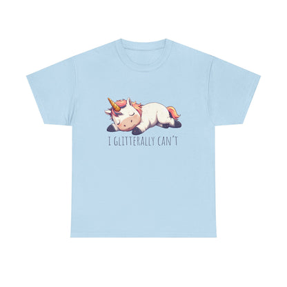 I glitterly can't, cute unicorn shirt, lazy unicorn shirt, funny unicorn shirt - PopCultureByDesign36