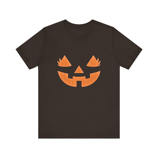 Halloween Pumpkin Tee, Spooky Shirt, Fall T-Shirt, Pumpkin Face Top - PopCultureByDesign36