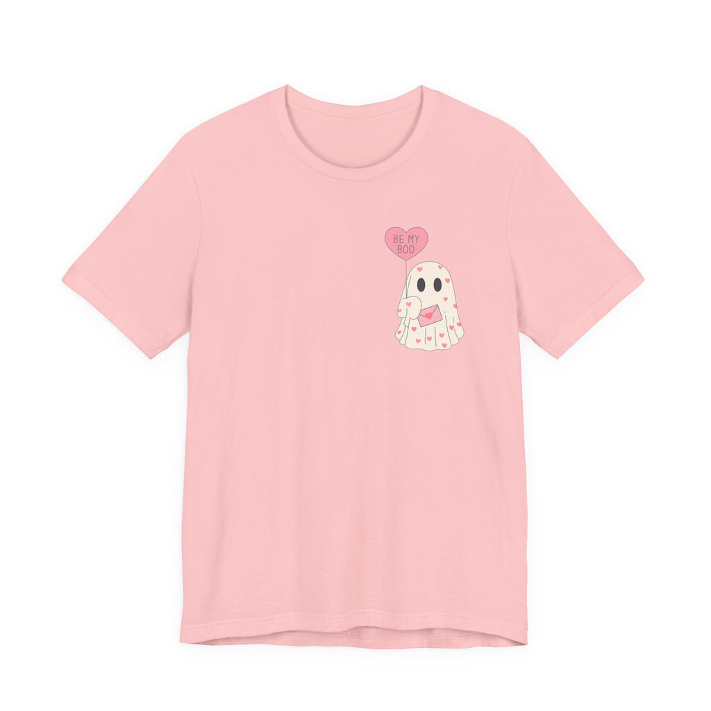 Valentine's 'Be My Boo' Ghost Tee — Cute Ghost Holding 'Be Mine' Balloon by PopCultureByDesign36