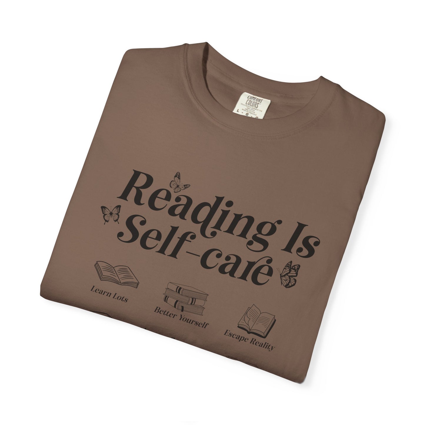 Book Lover Tee, Relaxation Vibes Shirt, Mindfulness Gift, Cozy Reading Top - PopCultureByDesign36