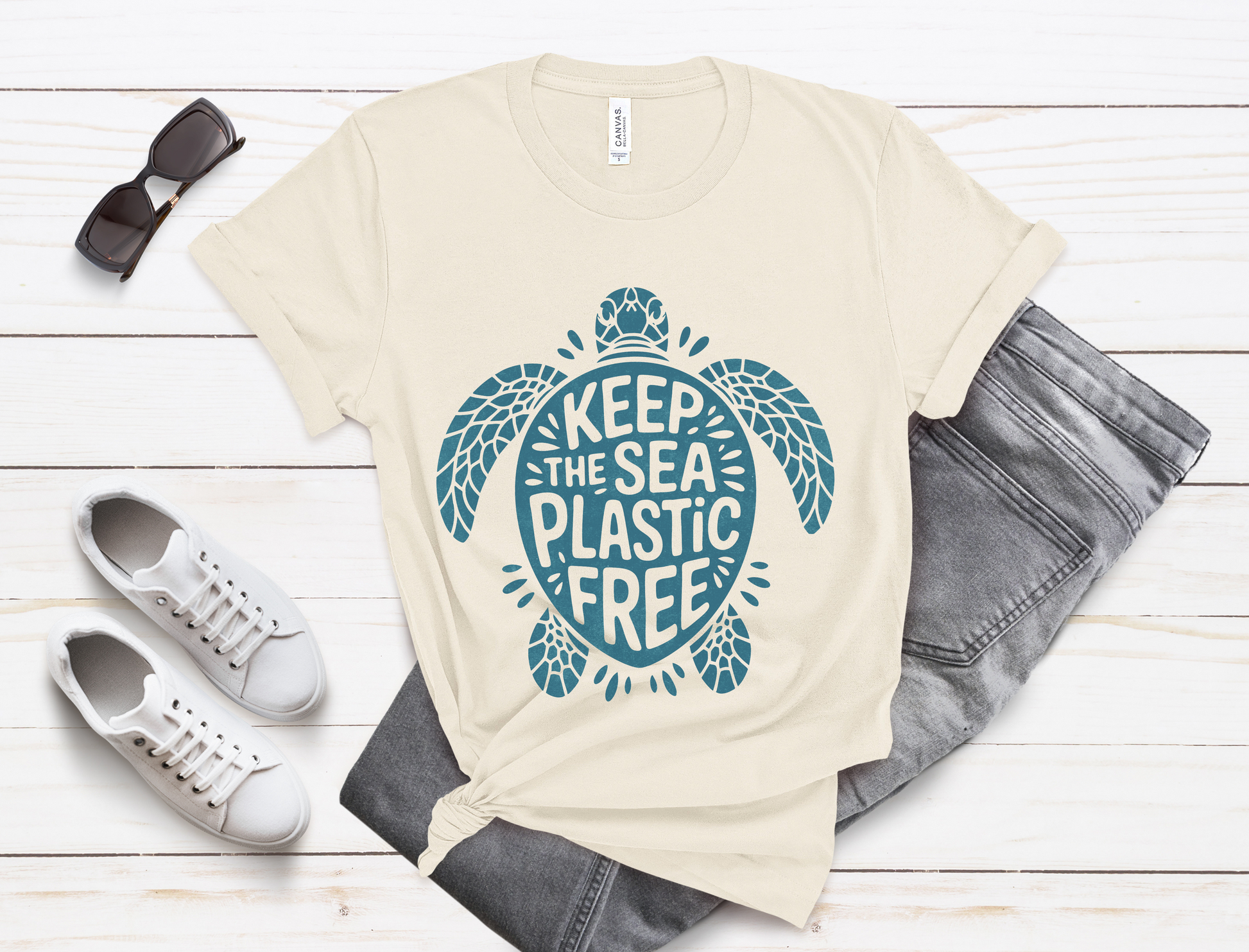Sea Life Earth Day Unisex T-shirt, Save the Ocean Tee, Eco-Friendly Tee - PopCultureByDesign36