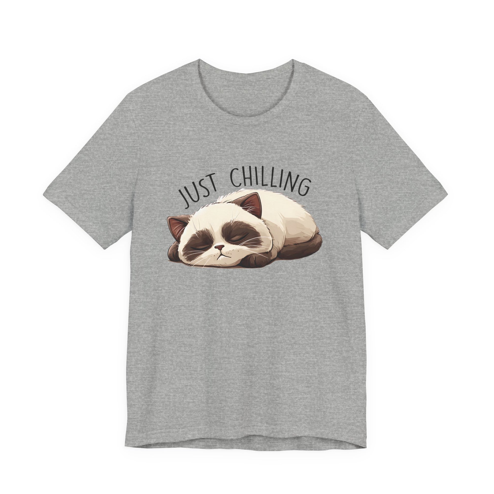 Just Chilling, Lazy Cat Shirt, Cute Cat Shirt, Cat Lover Gift, Funny Cat Shirt - PopCultureByDesign36
