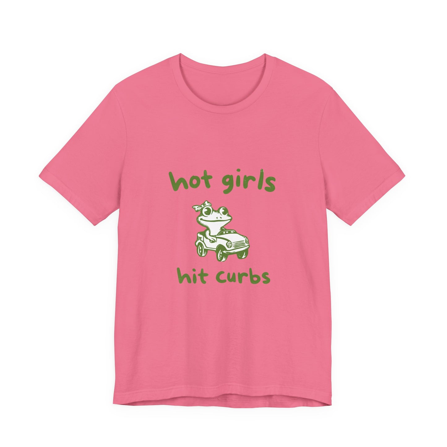 Hot Girls Hit Curbs Shirt, Funny Meme Graphic Tee, Y2K Vintage Humor - PopCultureByDesign36