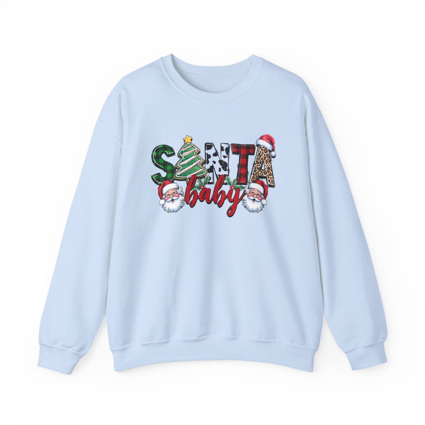 Santa Baby Sweatshirt, Merry Christmas Sweater, Retro Santa Sweatshirt - PopCultureByDesign36