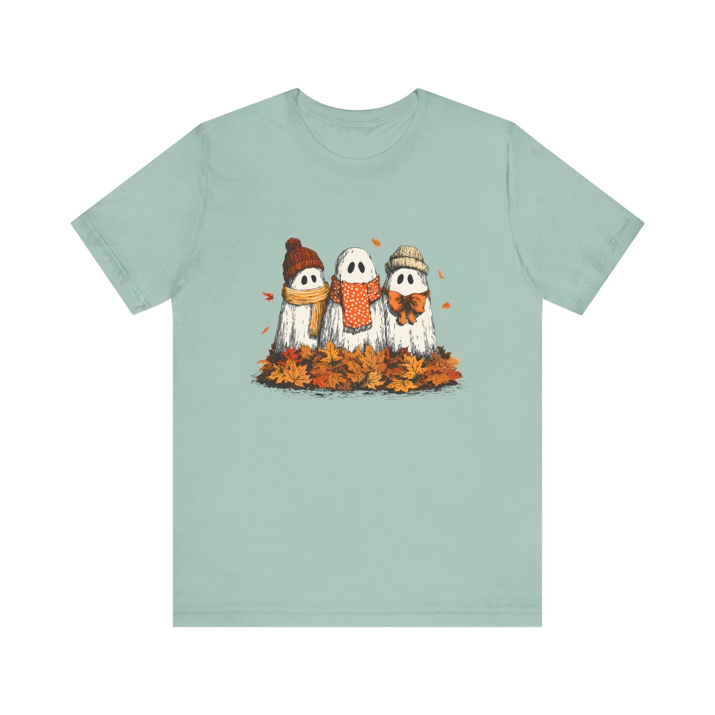 Cute Fall Ghosts Tee, Halloween T-Shirt, Ghost Graphic Tee - PopCultureByDesign36