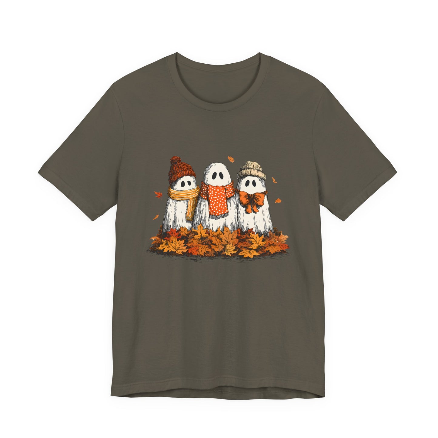 Cute Fall Ghosts Tee, Halloween T-Shirt, Ghost Graphic Tee - PopCultureByDesign36