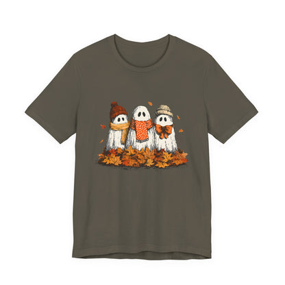 Cute Fall Ghosts Tee, Halloween T-Shirt, Ghost Graphic Tee - PopCultureByDesign36
