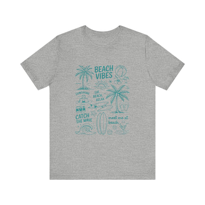 Beach Vibes Shirt, Ocean Lover Shirt, Summer T-Shirt, Sea Life Top - PopCultureByDesign36