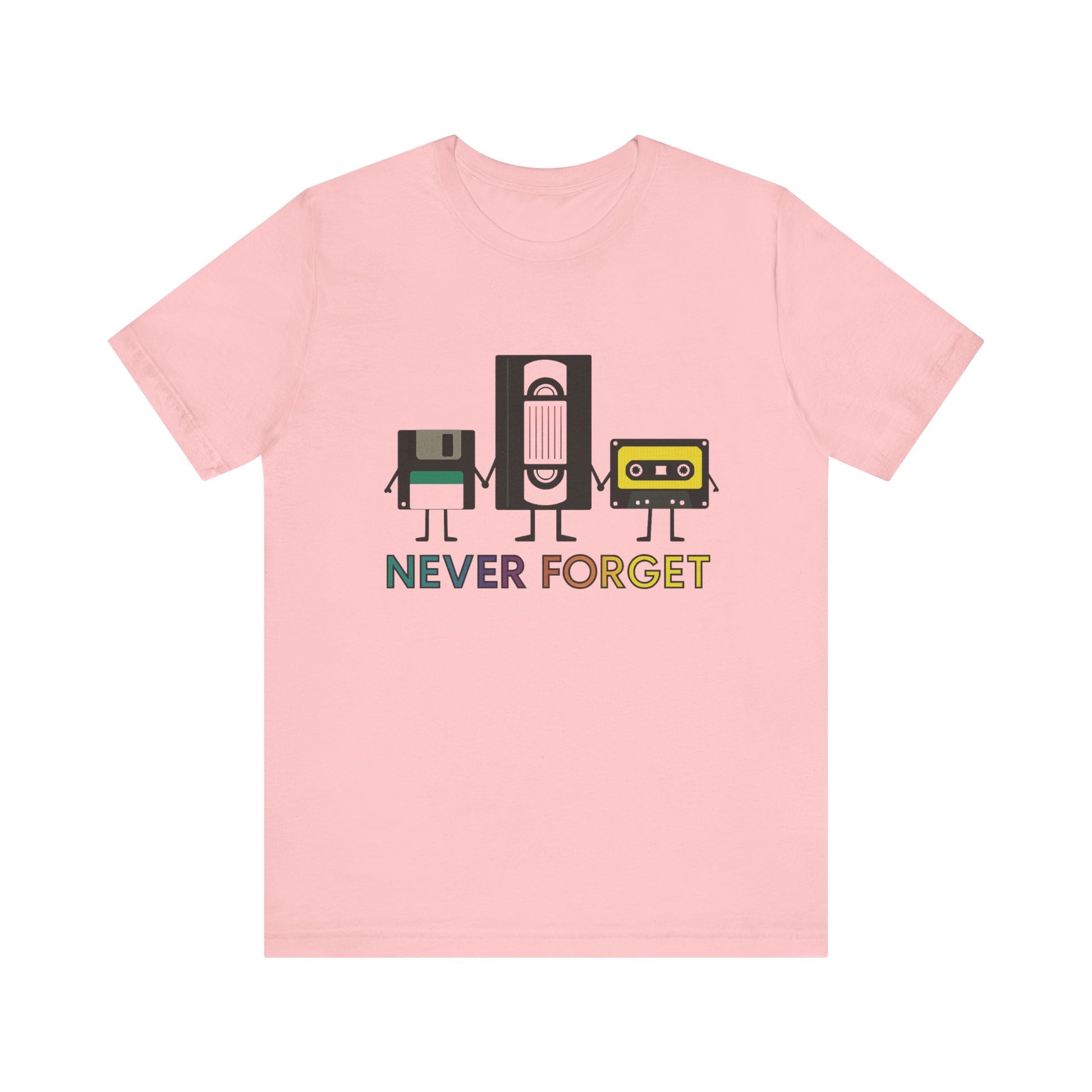Retro VHS & Cassette Tape Unisex Tee, Vintage Never Forget T-Shirt - PopCultureByDesign36
