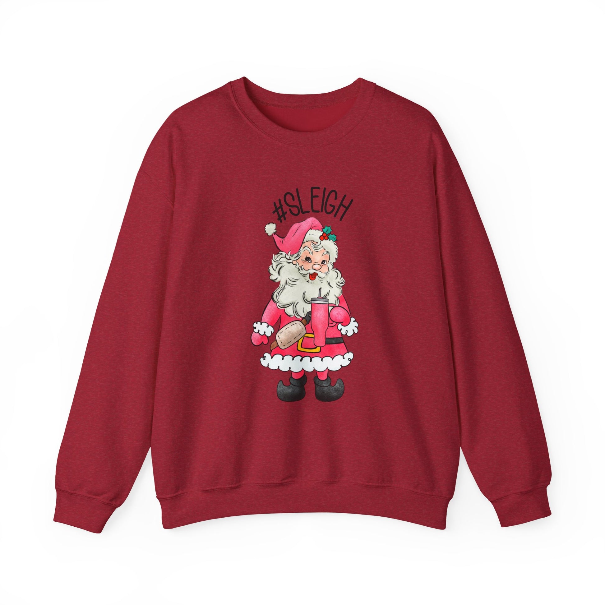 Sleigh santa, Retro Santa Sweater,Vintage Santa Christmas Sweatshirt - PopCultureByDesign36
