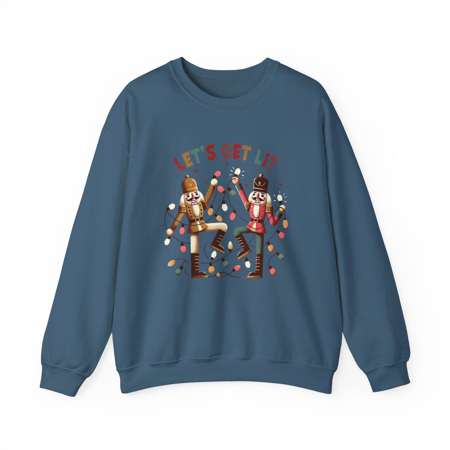 Let's get lit sweatshirt , Funny nutcracker Christmas shirt, Funny nutcracker - PopCultureByDesign36