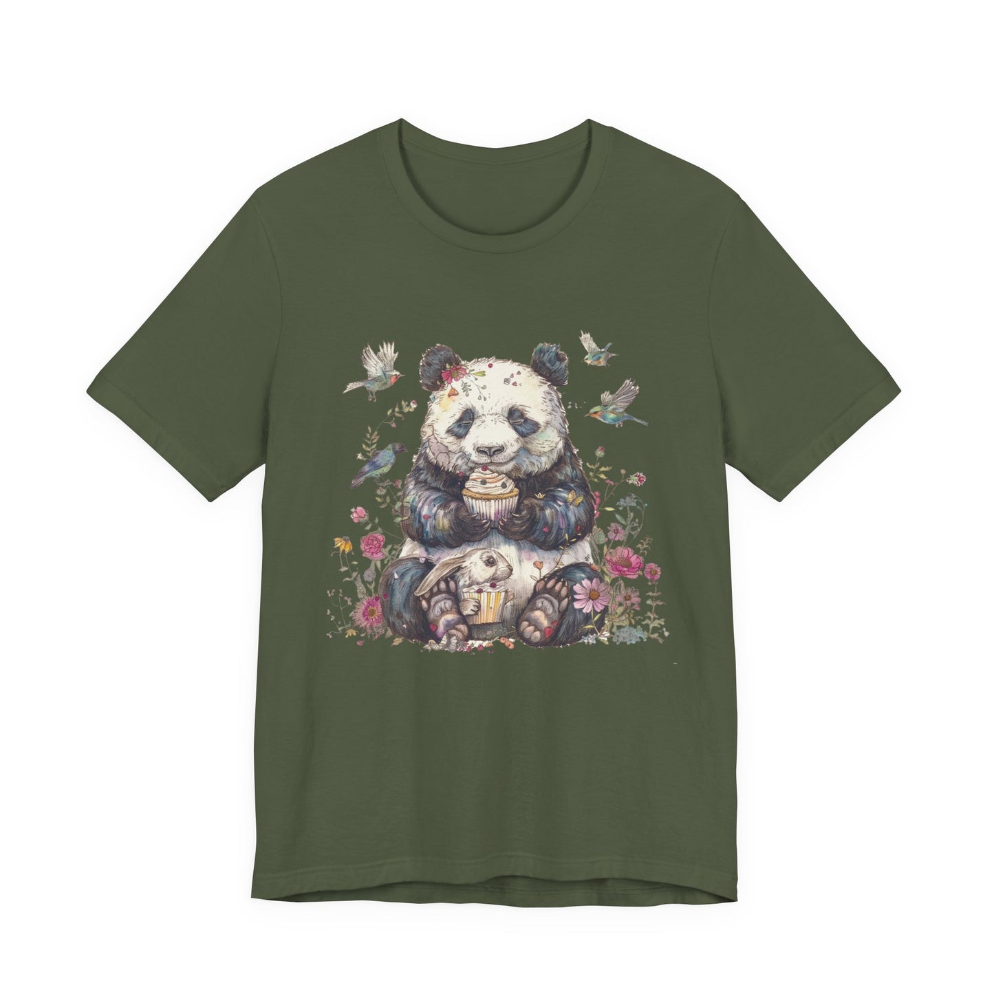 Cute Panda Eating Cupcake Shirt, Panda Tshirt Girls, Panda Lover Shirt - PopCultureByDesign36