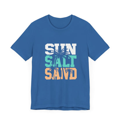 Sun Salt Sand Beach Shirt, Summer Ocean Vacation T-Shirt, Coastal Surf Lover Gift - PopCultureByDesign36