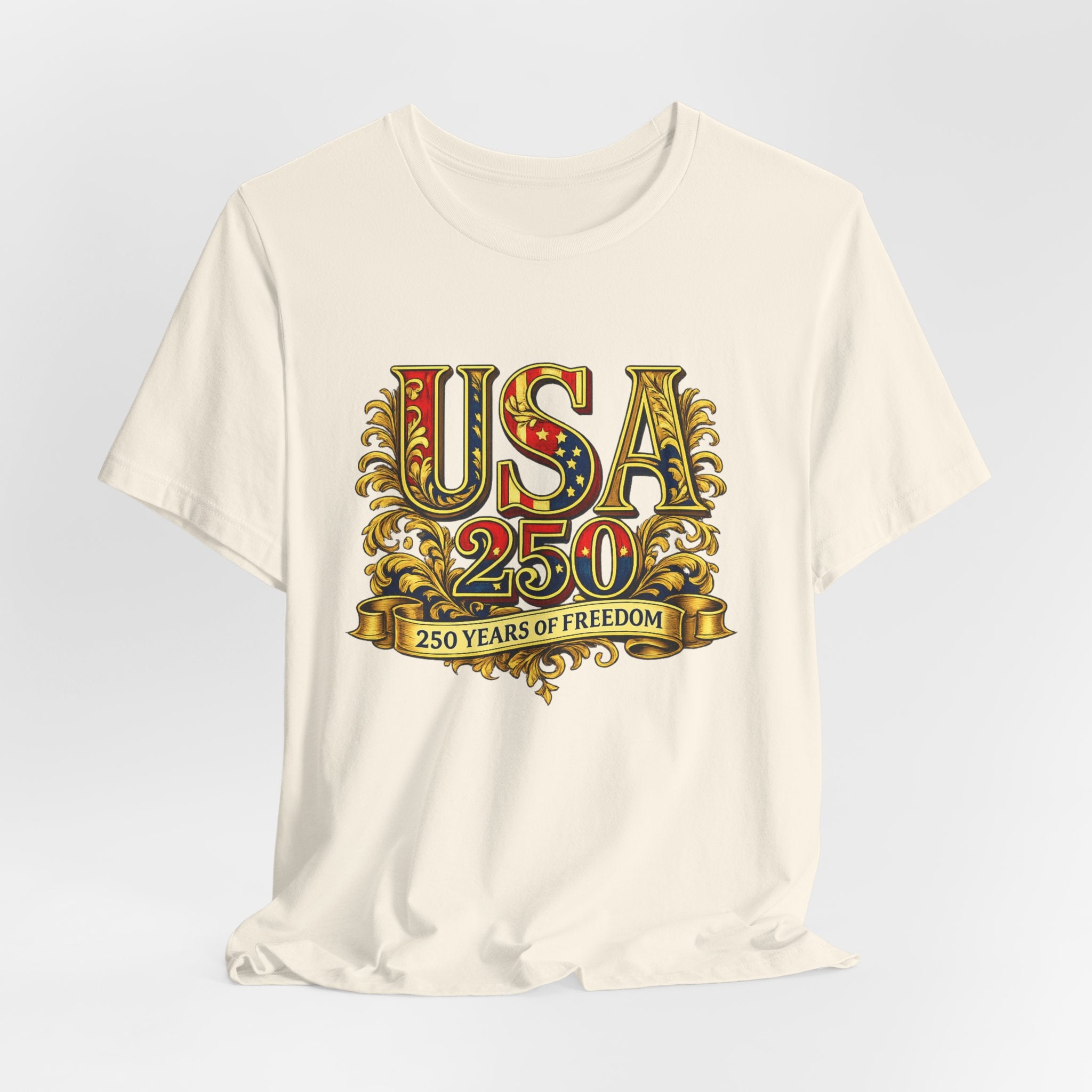 Retro 250 Years USA Freedom T-Shirt | Patriotic Americana Independence Anniversary by Printify
