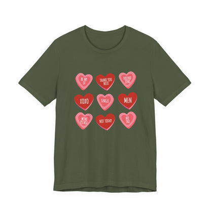Candy Heart Shirt, Valentine's Day Gift, Conversation Hearts Shirt - PopCultureByDesign36