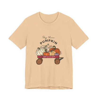 Hey There Pumpkin Unisex Tee, Autumn Halloween Pumpkin T-Shirt - PopCultureByDesign36