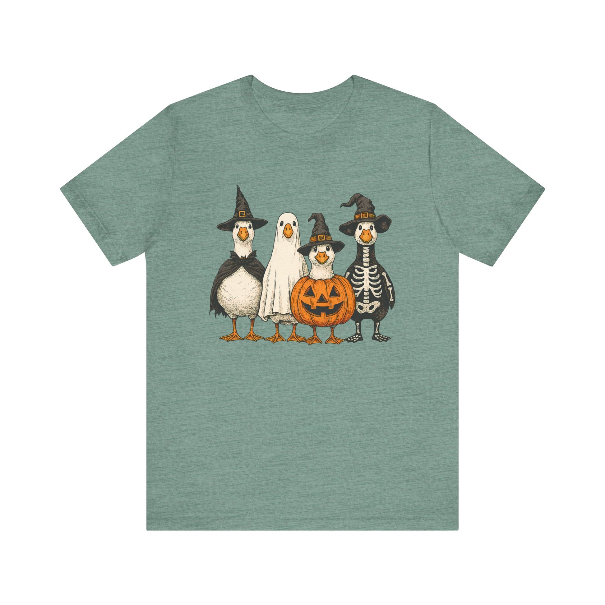 Duck Halloween Tee, Funny Halloween Duck Shirt, Quirky Bird Top - PopCultureByDesign36