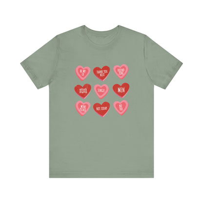 Candy Heart Shirt, Valentine's Day Gift, Conversation Hearts Shirt - PopCultureByDesign36
