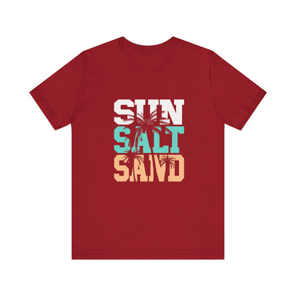 Sun Salt Sand Beach Shirt, Summer Ocean Vacation T-Shirt, Coastal Surf Lover Gift - PopCultureByDesign36