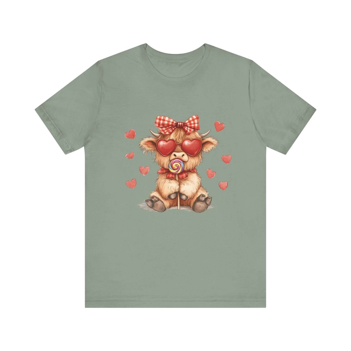 Valentines Highland Cow Shirt, Highland Cow Valentines Shirt, Cow Lover - PopCultureByDesign36