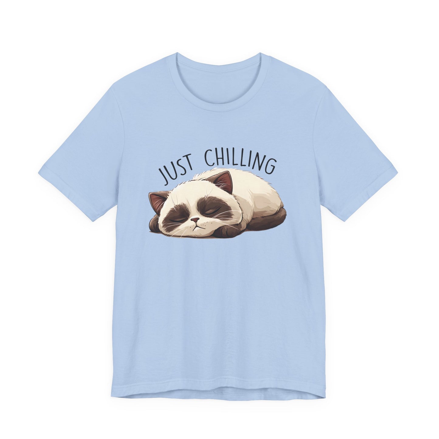 Just Chilling, Lazy Cat Shirt, Cute Cat Shirt, Cat Lover Gift, Funny Cat Shirt - PopCultureByDesign36