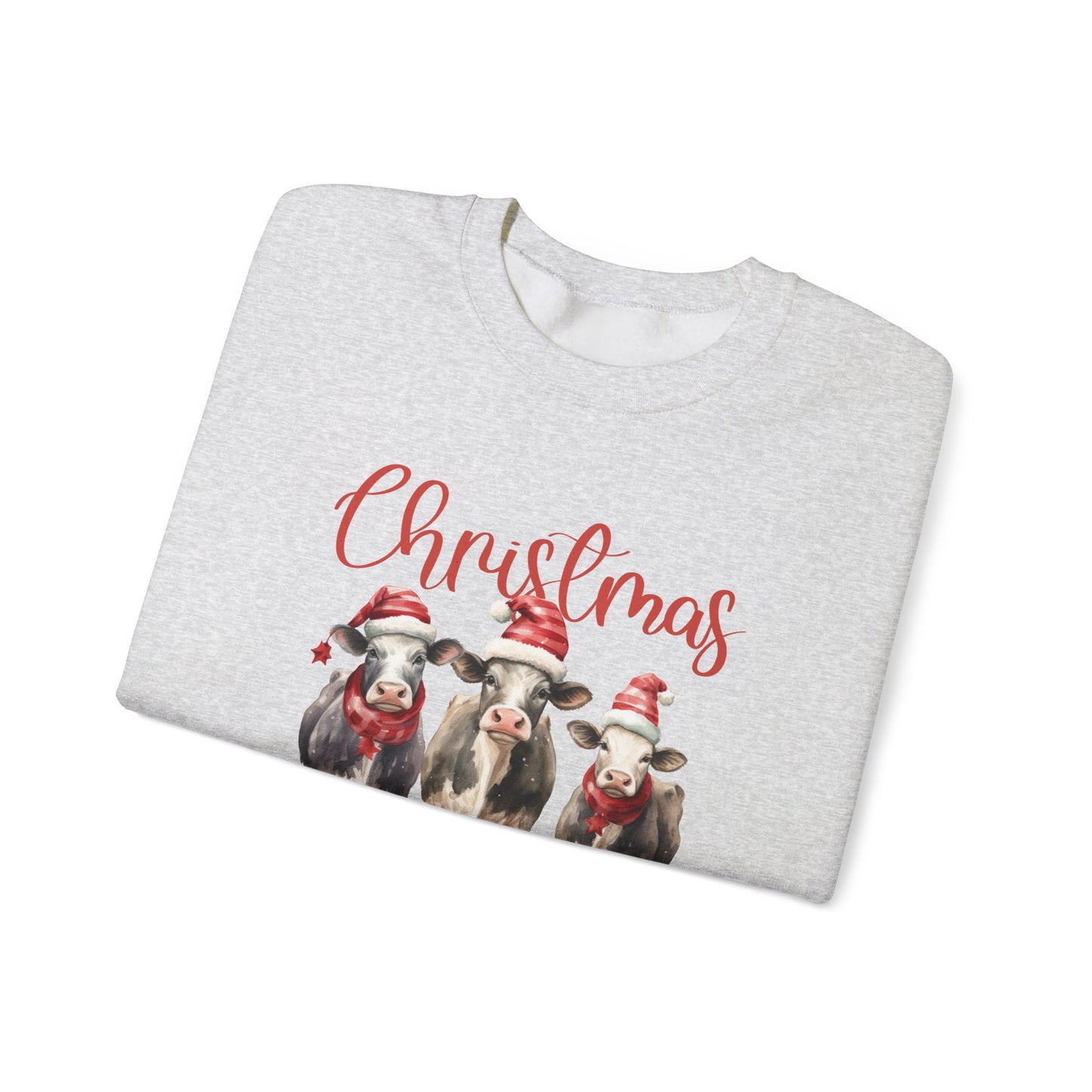 Christmas In The Barn, Cute Cow Christmas shirt, Country Farm Christmas Sweatshirt - PopCultureByDesign36