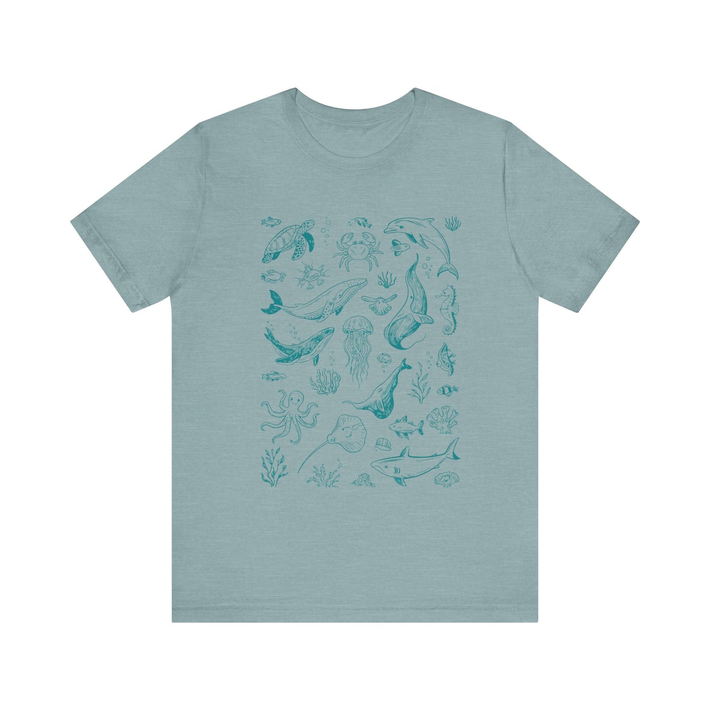 Vintage Ocean Tattoo Style T-Shirt, Retro Ocean Shirt, Ocean Shirt For Men - PopCultureByDesign36