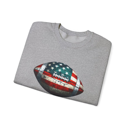 Patriotic Football Sweatshirt, Football Mom, Gameday Sweatshirt - PopCultureByDesign36