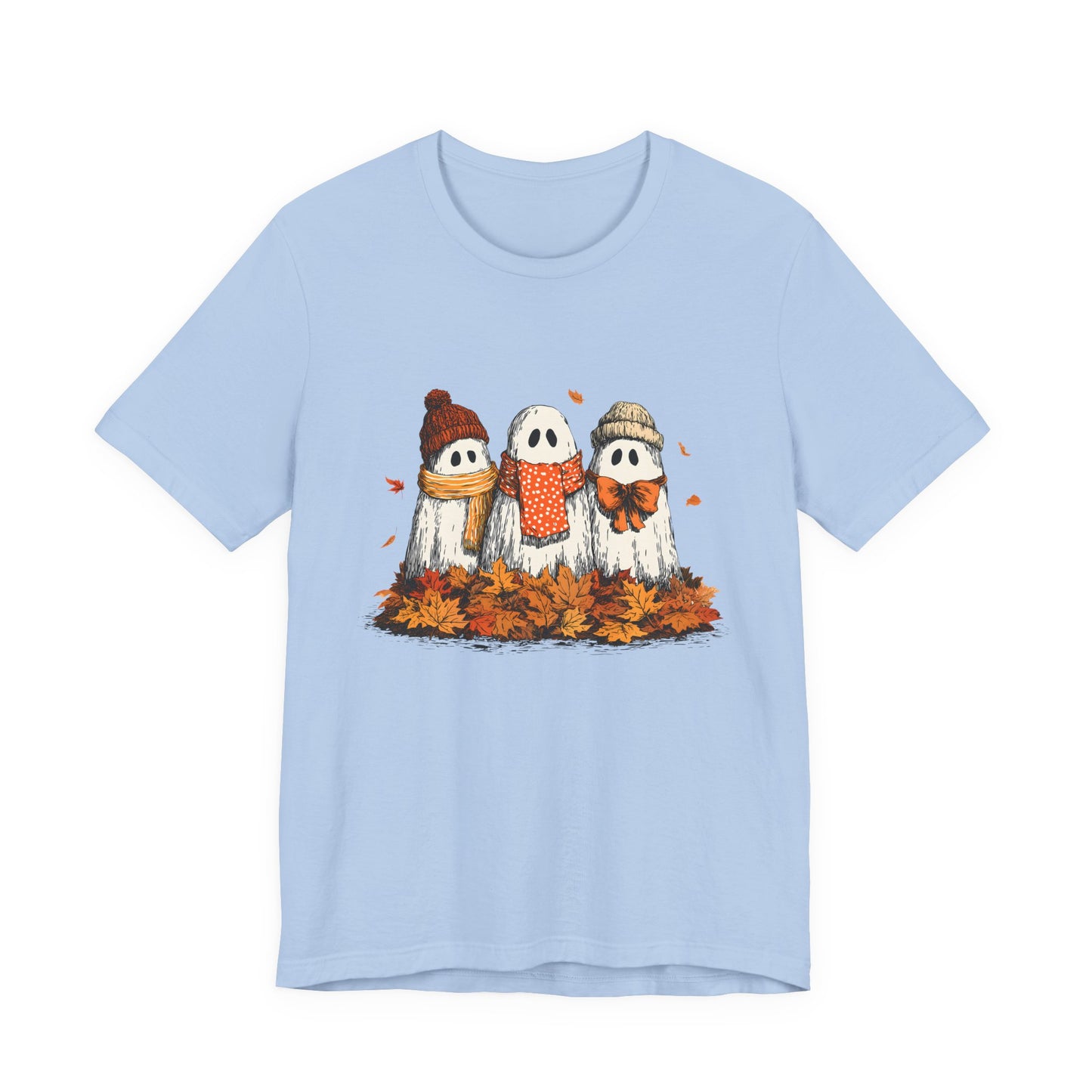 Cute Fall Ghosts Tee, Halloween T-Shirt, Ghost Graphic Tee - PopCultureByDesign36