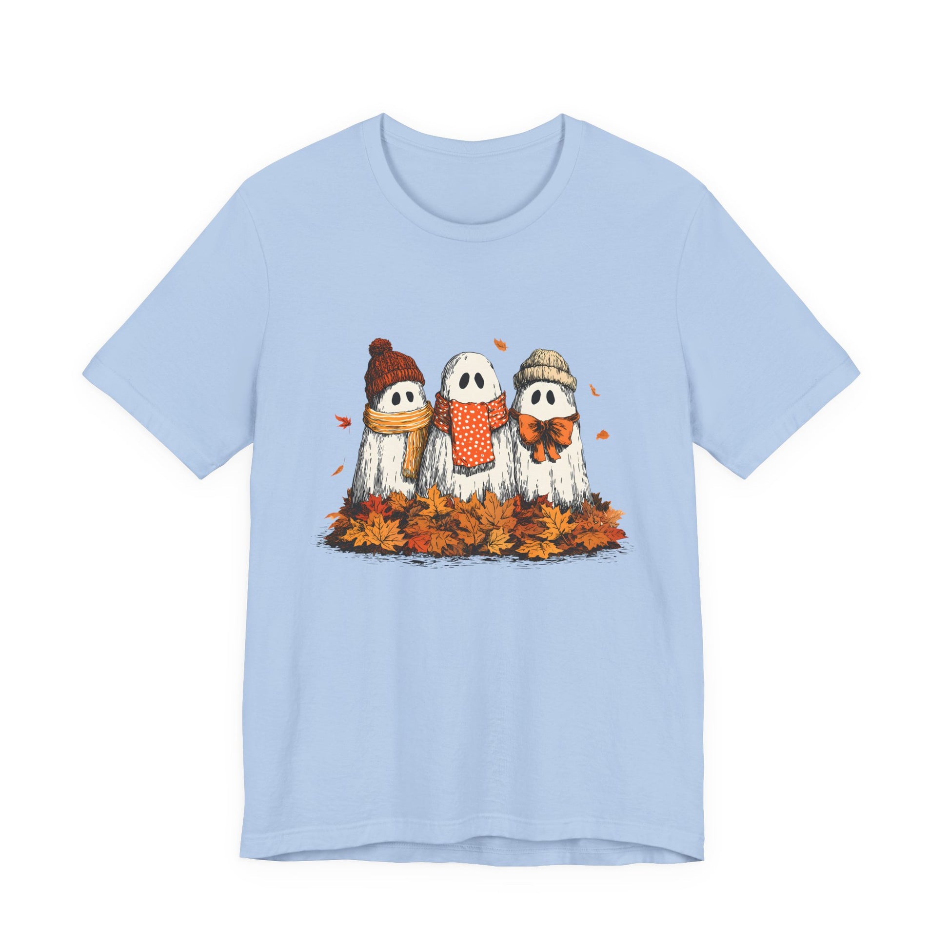 Cute Fall Ghosts Tee, Halloween T-Shirt, Ghost Graphic Tee - PopCultureByDesign36