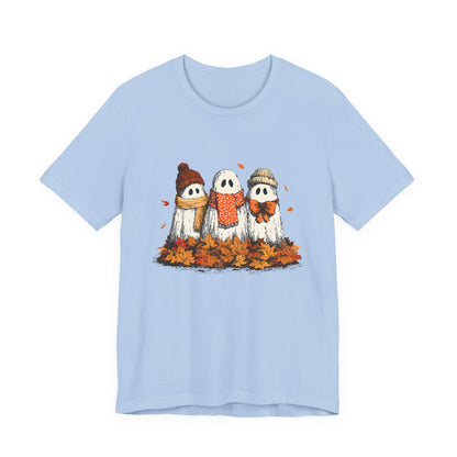 Cute Fall Ghosts Tee, Halloween T-Shirt, Ghost Graphic Tee - PopCultureByDesign36