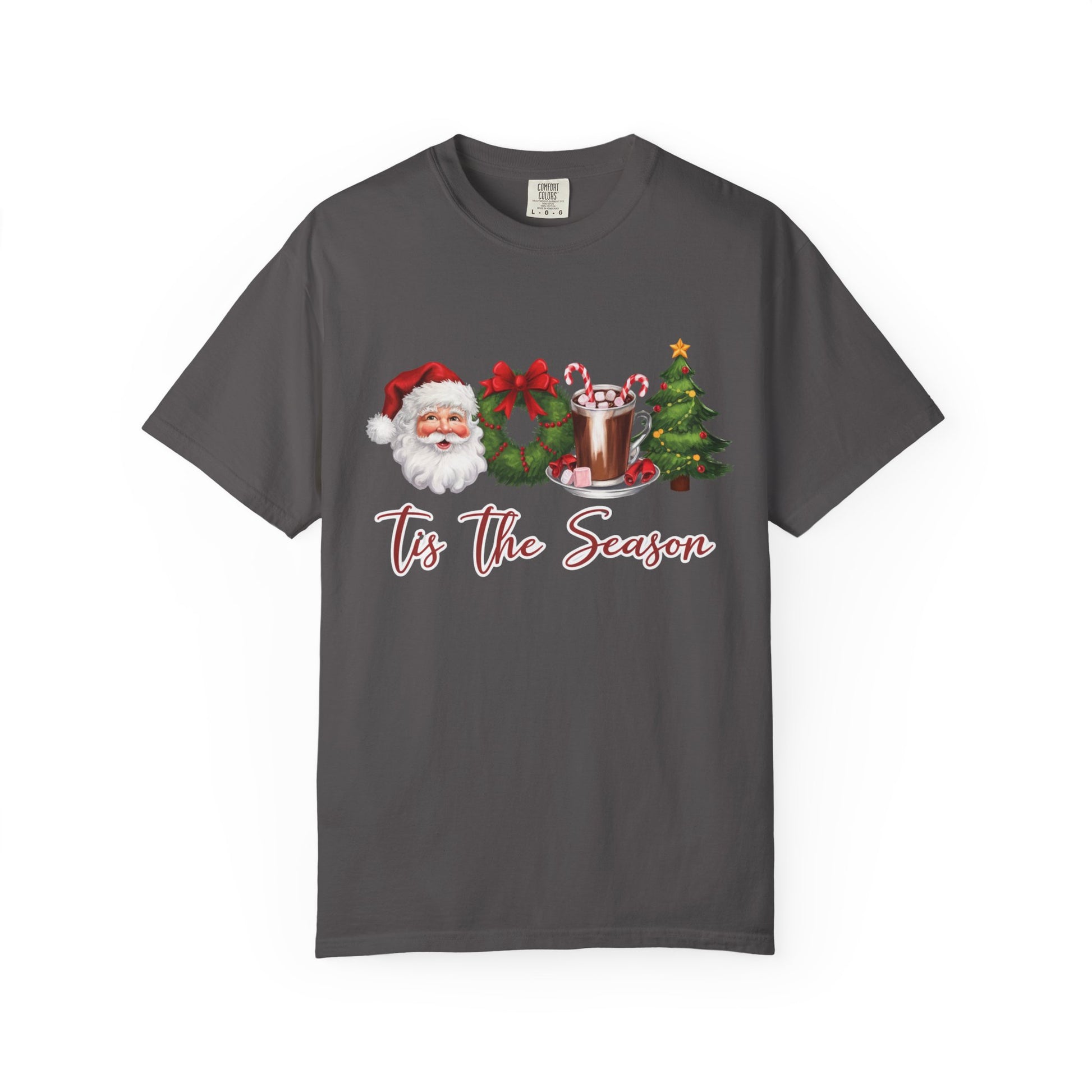 Comfort Colors® Retro Christmas, Tis the Season, Santa Claus Watercolor Christmas - PopCultureByDesign36