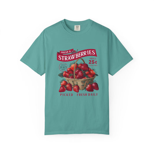 Cute Strawberry Tshirt, Cottagecore Berries Tshirt, Strawberry Aesthetic - PopCultureByDesign36