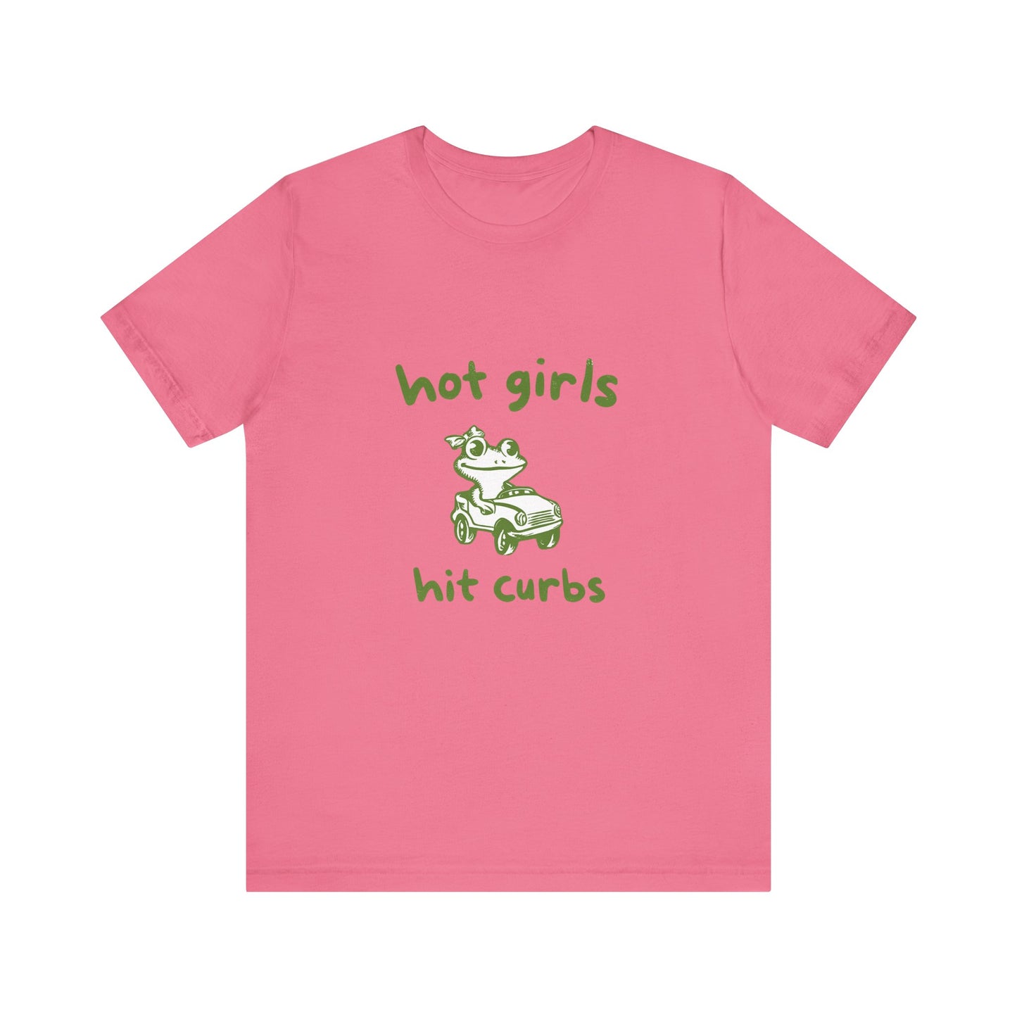 Hot Girls Hit Curbs Shirt, Funny Meme Graphic Tee, Y2K Vintage Humor - PopCultureByDesign36