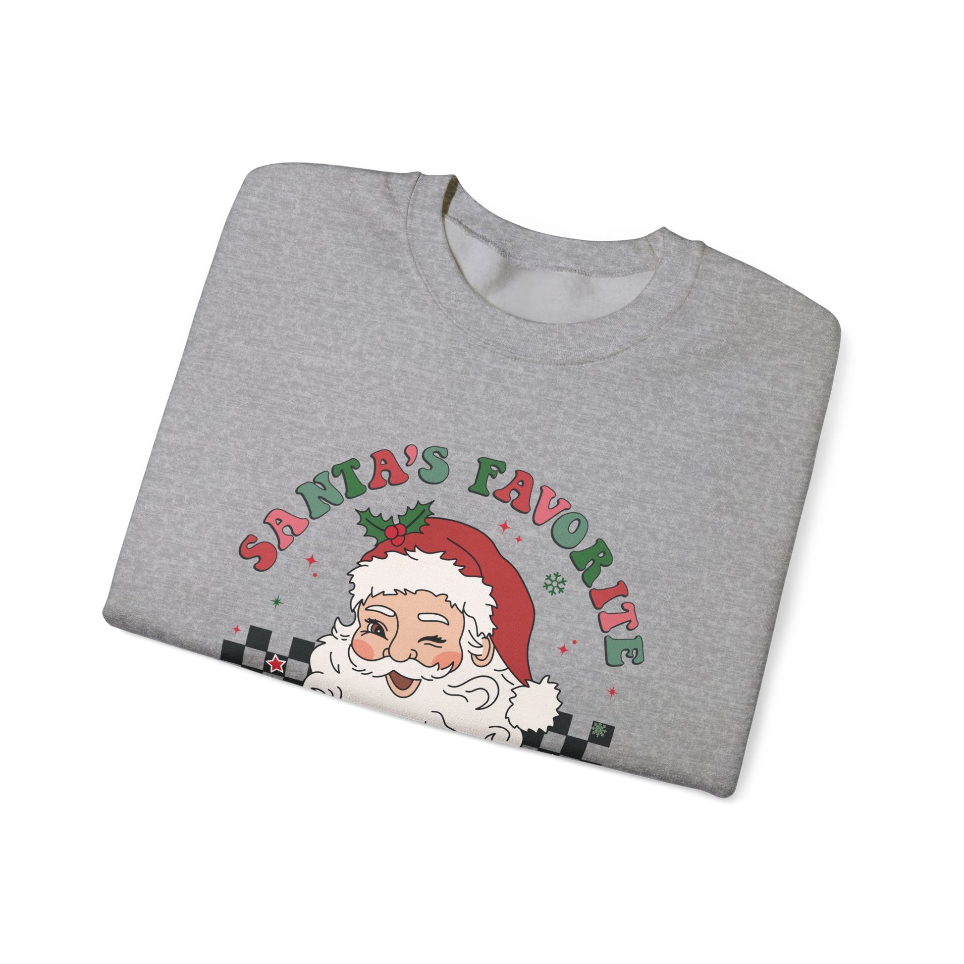 Santas Favorite Lunch Lady, Retro Santa Sweatshirt, Cute School Santa - PopCultureByDesign36