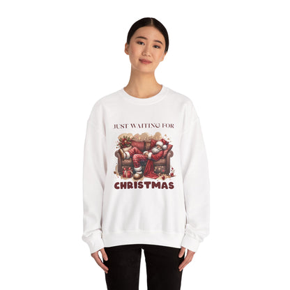 Just Waiting For Christmas Sweatshirt,Santa Clause Shirt ,Funny Christmas Shirt - PopCultureByDesign36