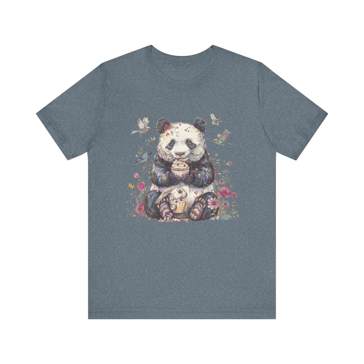 Cute Panda Eating Cupcake Shirt, Panda Tshirt Girls, Panda Lover Shirt - PopCultureByDesign36