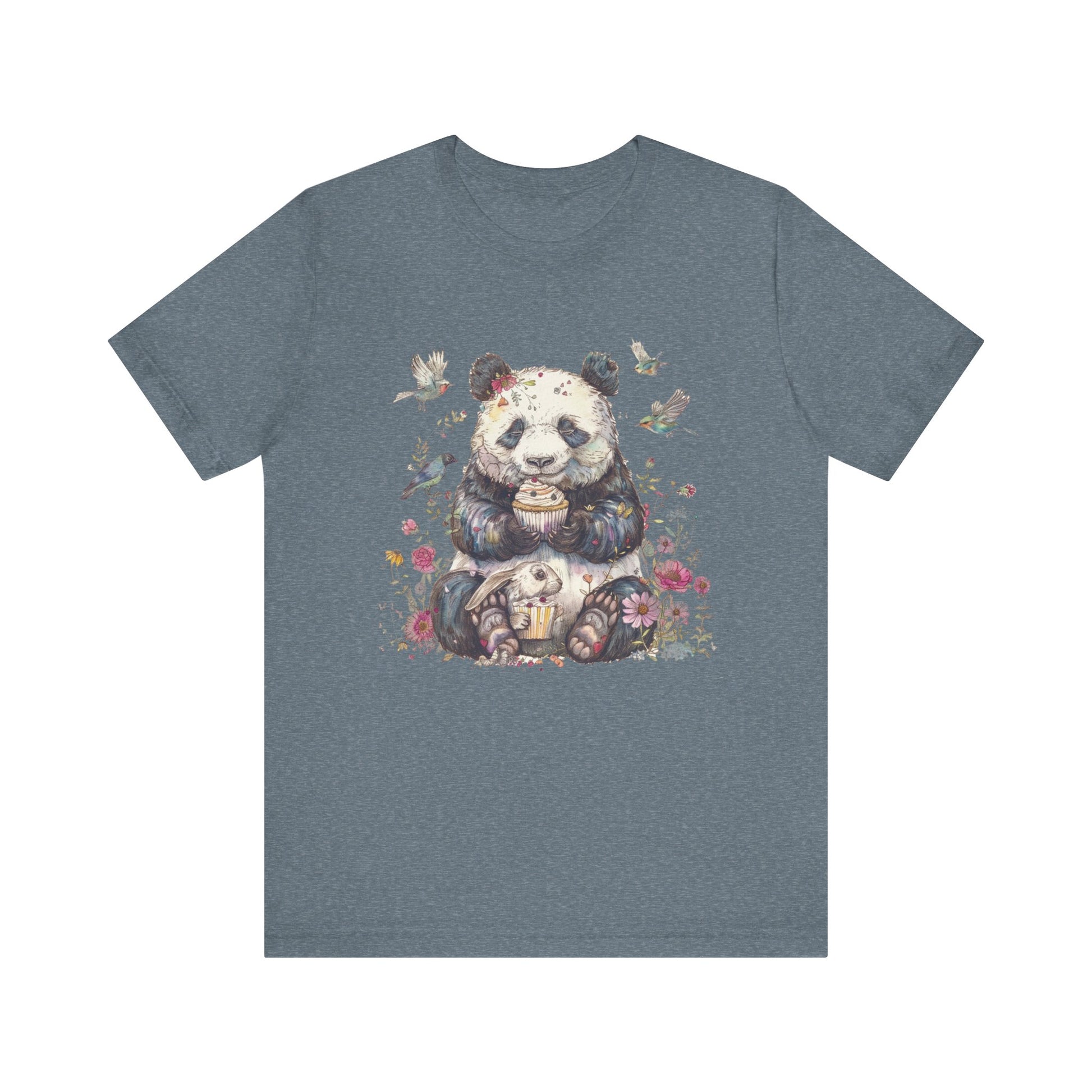 Cute Panda Eating Cupcake Shirt, Panda Tshirt Girls, Panda Lover Shirt - PopCultureByDesign36